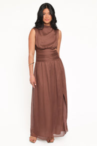 DRESSES Neveah Sleeveless Maxi Dress - Chocolate