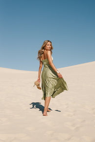 DRESSES Niamh Midi Dress - Meadow Green