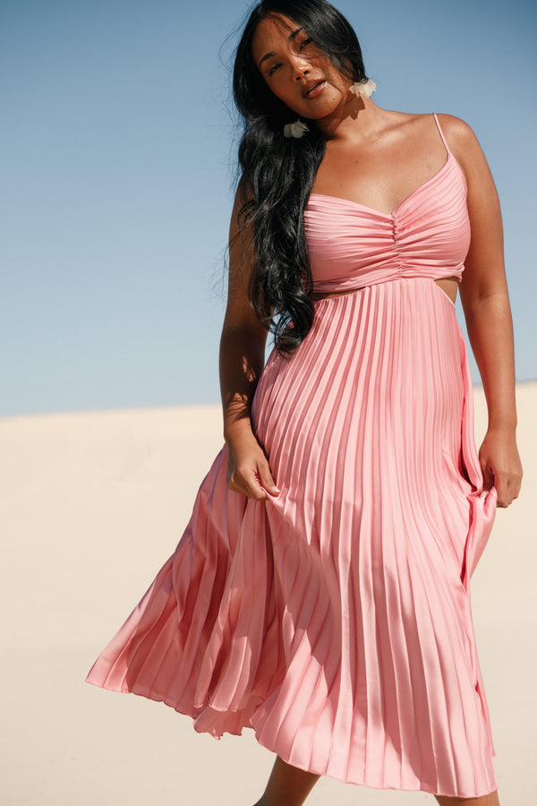 DRESSES Niamh Midi Dress - Poppy Pink