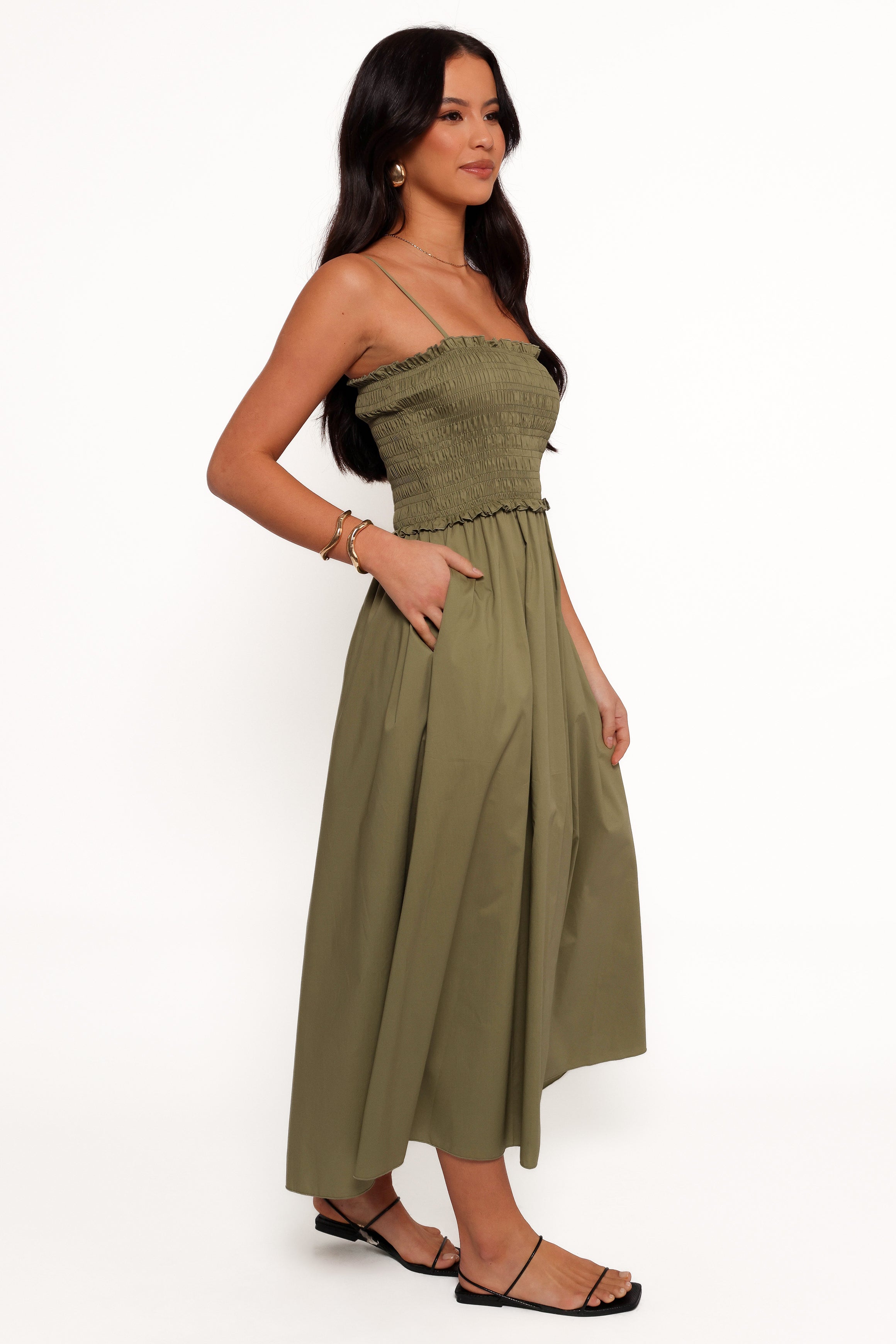 DRESSES Nigella Maxi Dress - Olive Green
