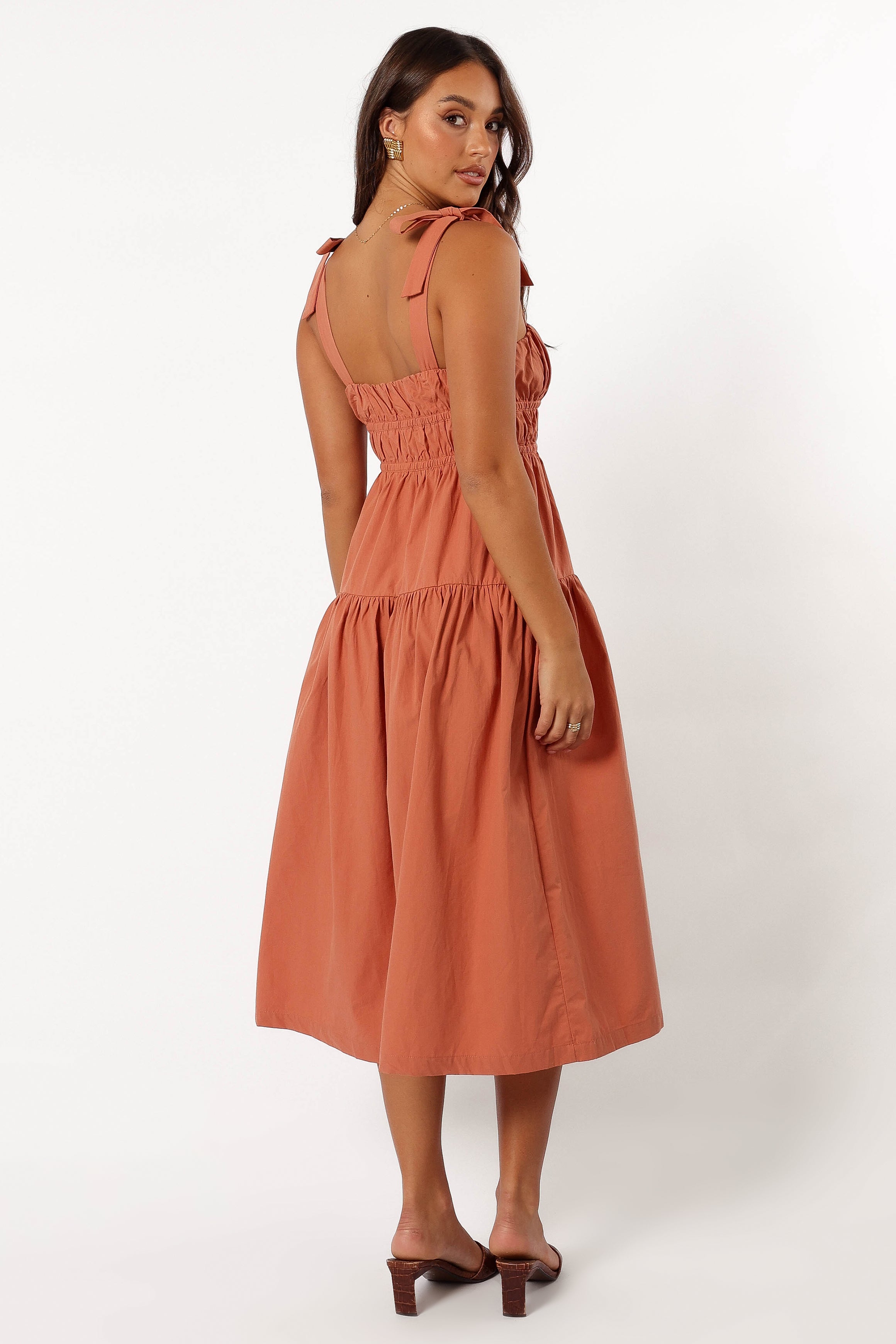 DRESSES @Ninah Midi Dress - Terracotta