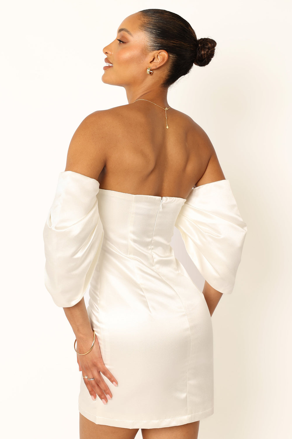 DRESSES @Nisha Strapless Mini Dress - White