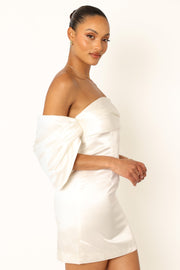 DRESSES @Nisha Strapless Mini Dress - White
