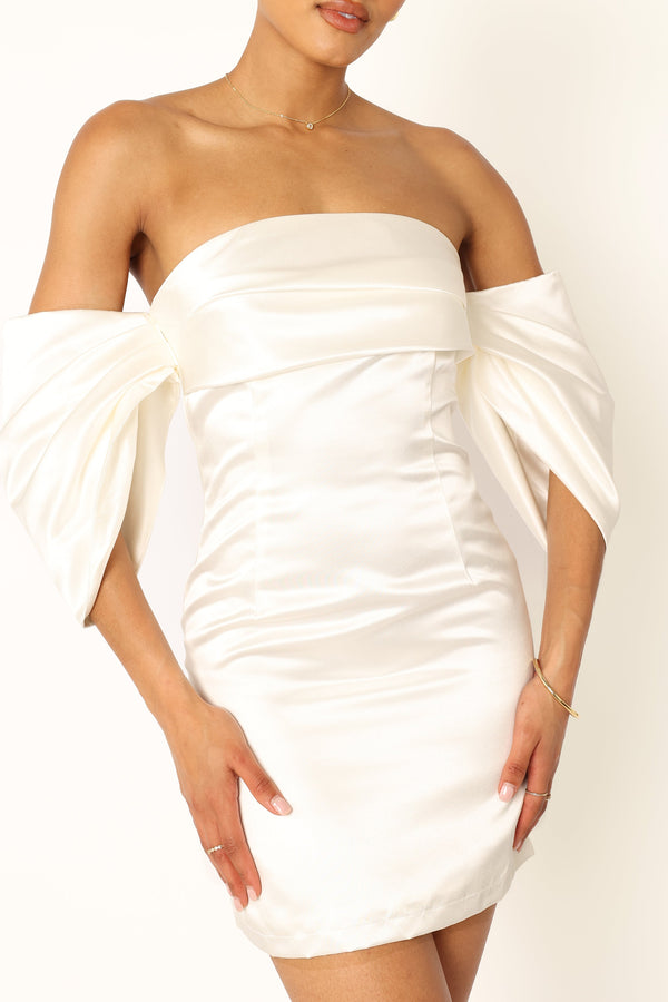 DRESSES @Nisha Strapless Mini Dress - White