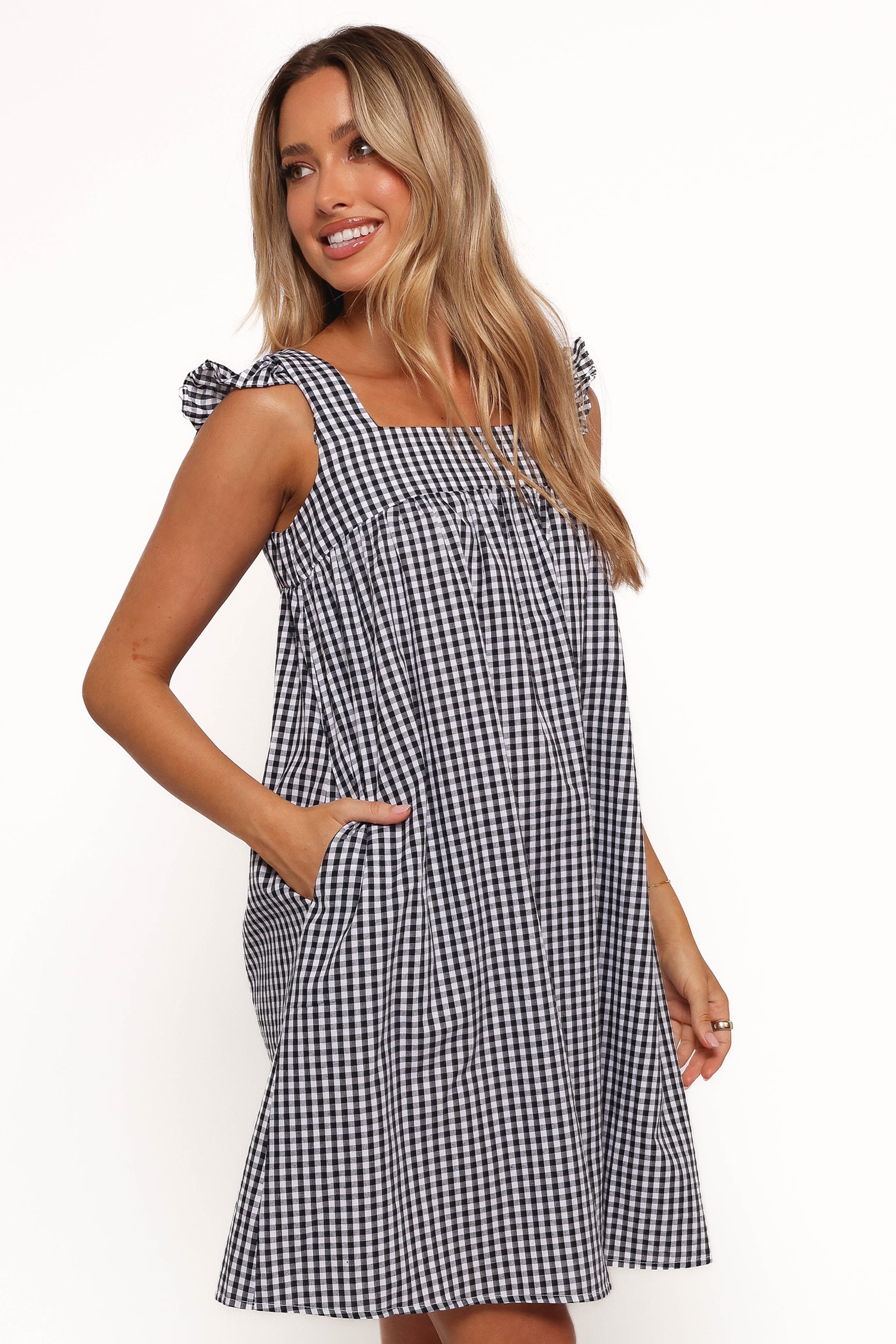 DRESSES Nola Mini Dress - Black Gingham