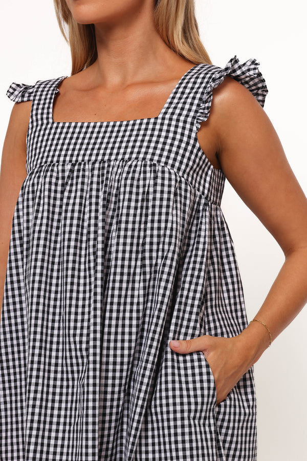 DRESSES Nola Mini Dress - Black Gingham