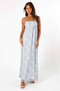 DRESSES @Nolan Maxi Dress - Blue Floral