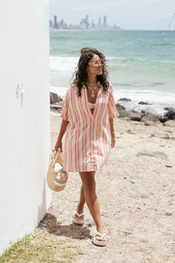 DRESSES Norah Mini Dress - Pink Stripe