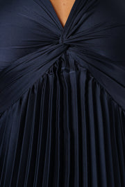 DRESSES @Nova Flutter Sleeve Midi Dress - Navy
