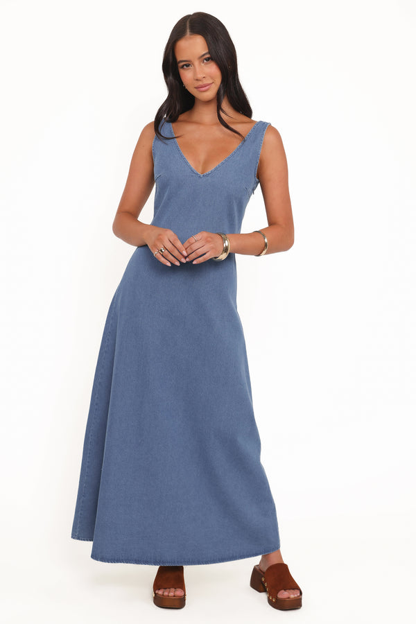 DRESSES Odelia Denim Maxi Dress - Indigo