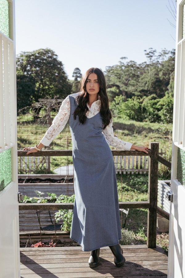 DRESSES Odelia Denim Maxi Dress - Indigo