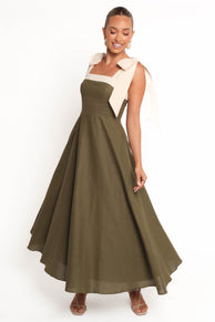 DRESSES Olinda Midi Dress - Olive