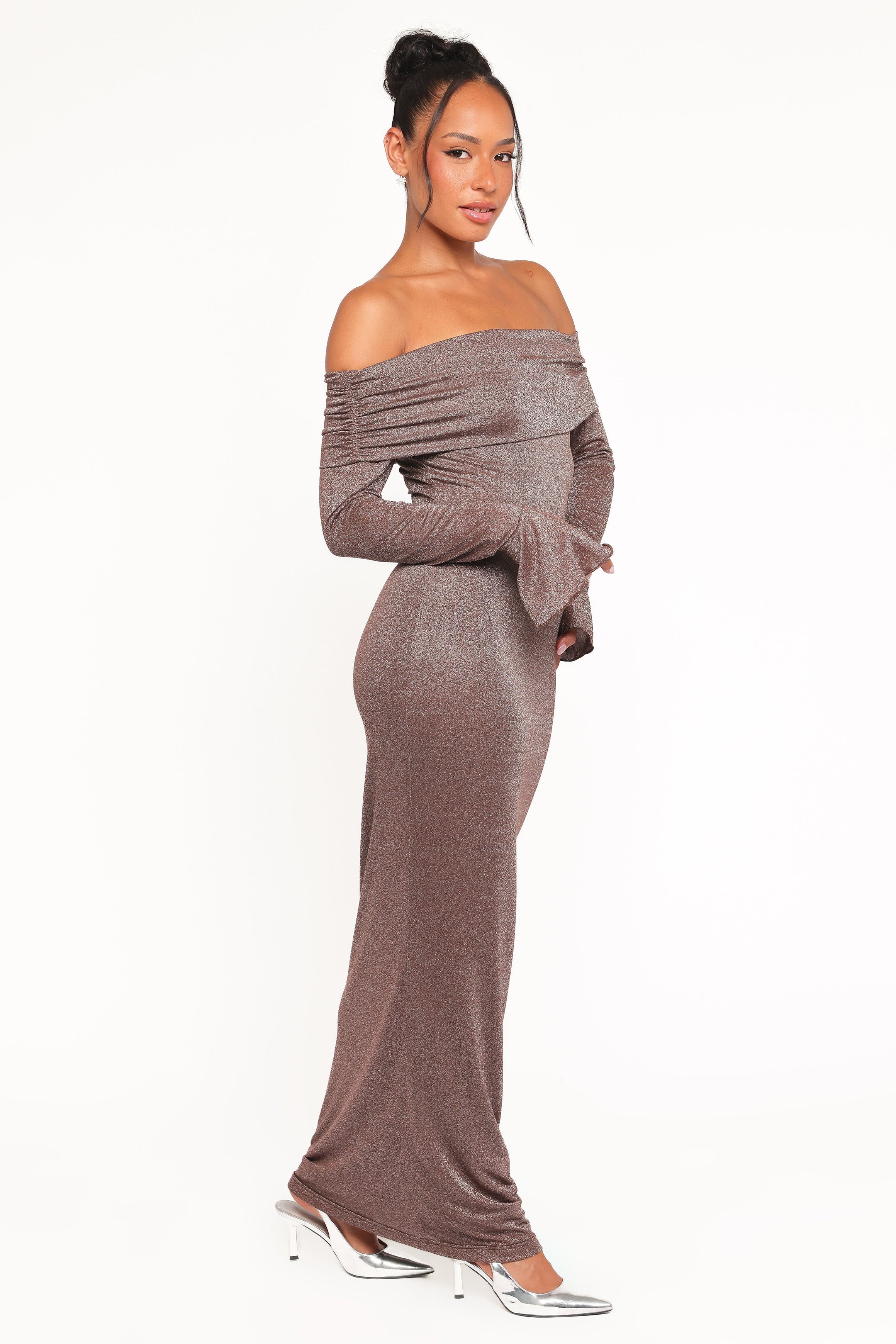 DRESSES Oraton Off Shoulder Maxi Dress - Brown