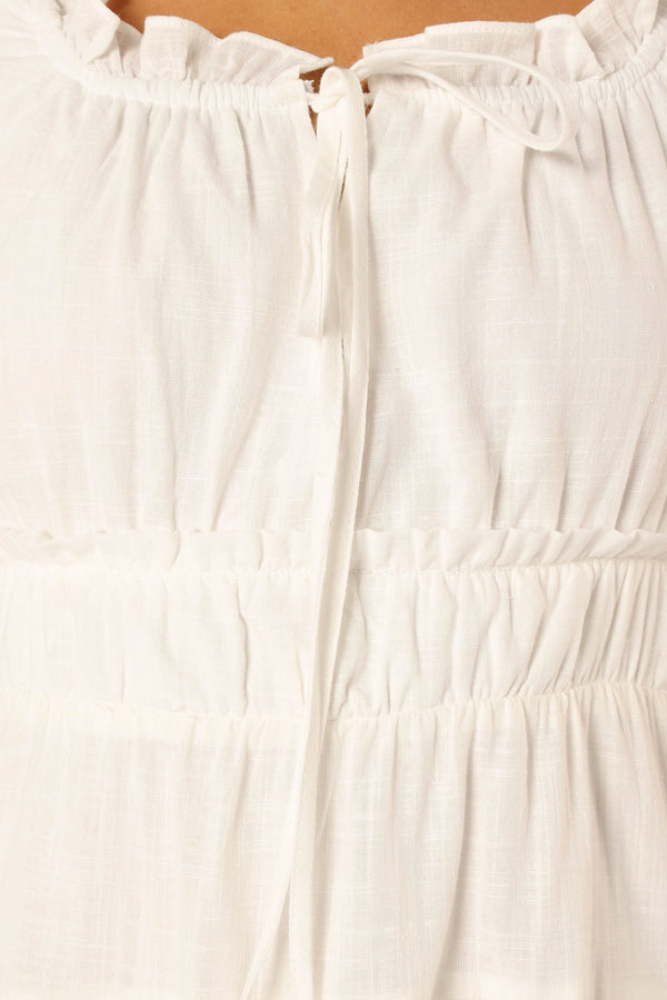 DRESSES @Oriana Midi Dress - White