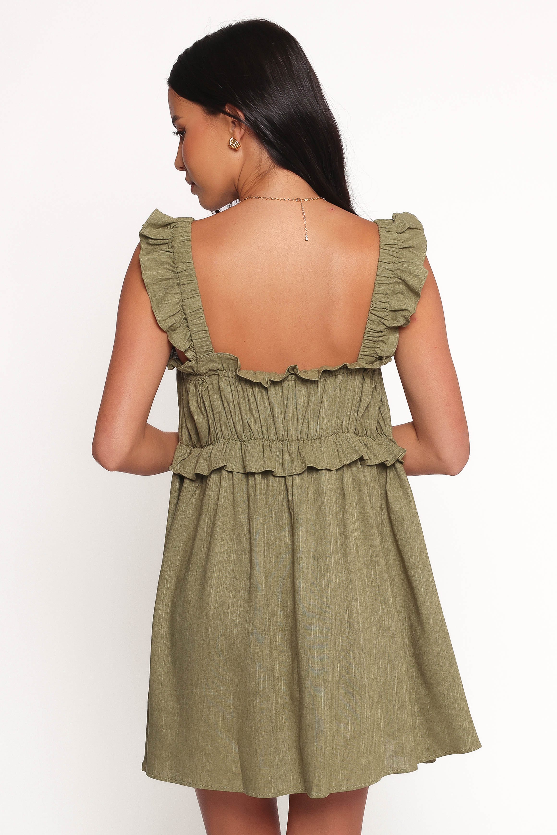 DRESSES Orion Frill Strap Mini Dress - Olive