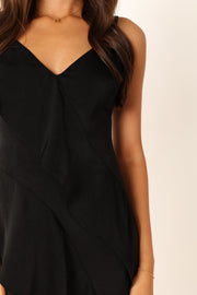DRESSES @Oteo Slip Midi Dress - Black