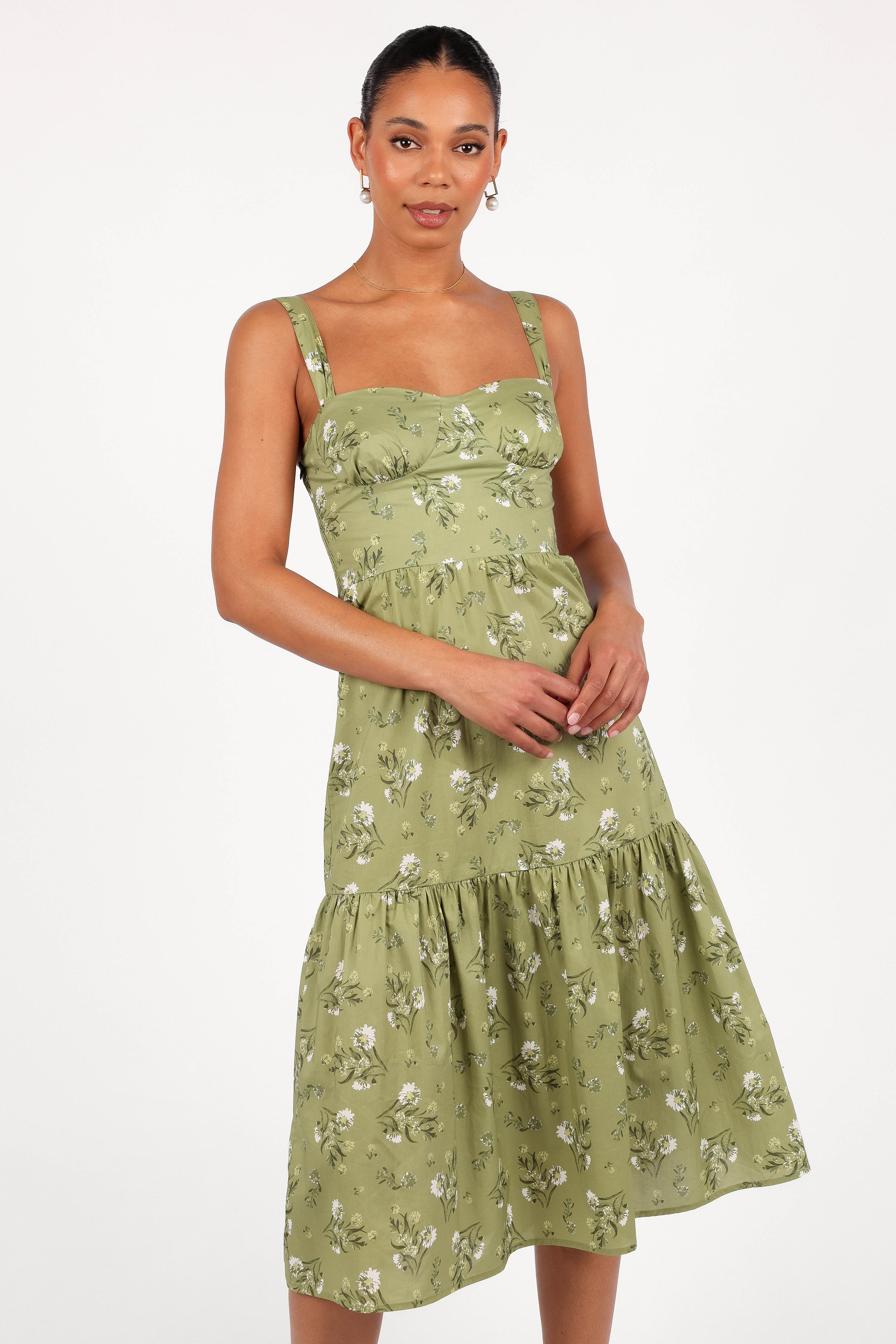 DRESSES Paisley Midi Dress - Sage Botanica