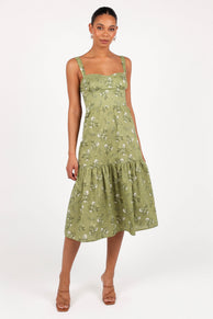 DRESSES Paisley Midi Dress - Sage Botanica