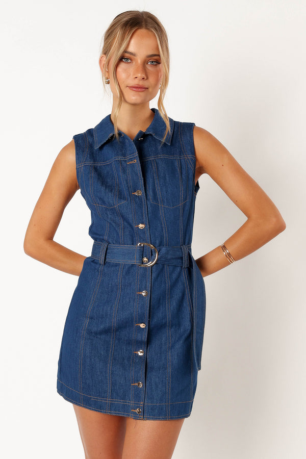 DRESSES @Parker Mini Dress - Denim