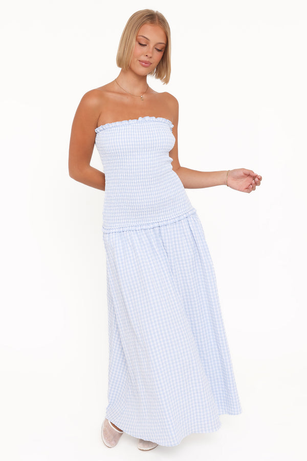 DRESSES Parkway Maxi Dress - Blue Gingham