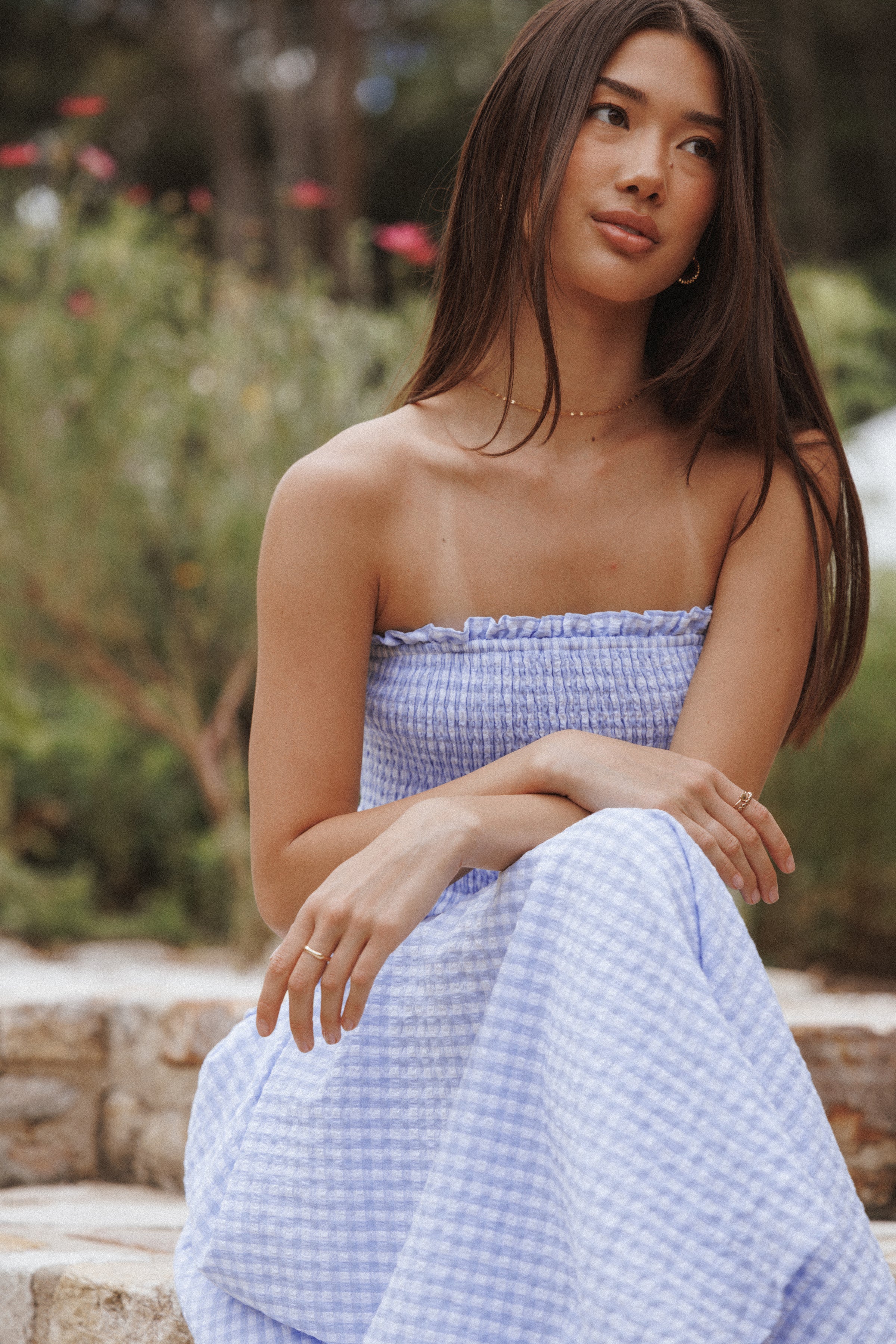 DRESSES Parkway Maxi Dress - Blue Gingham