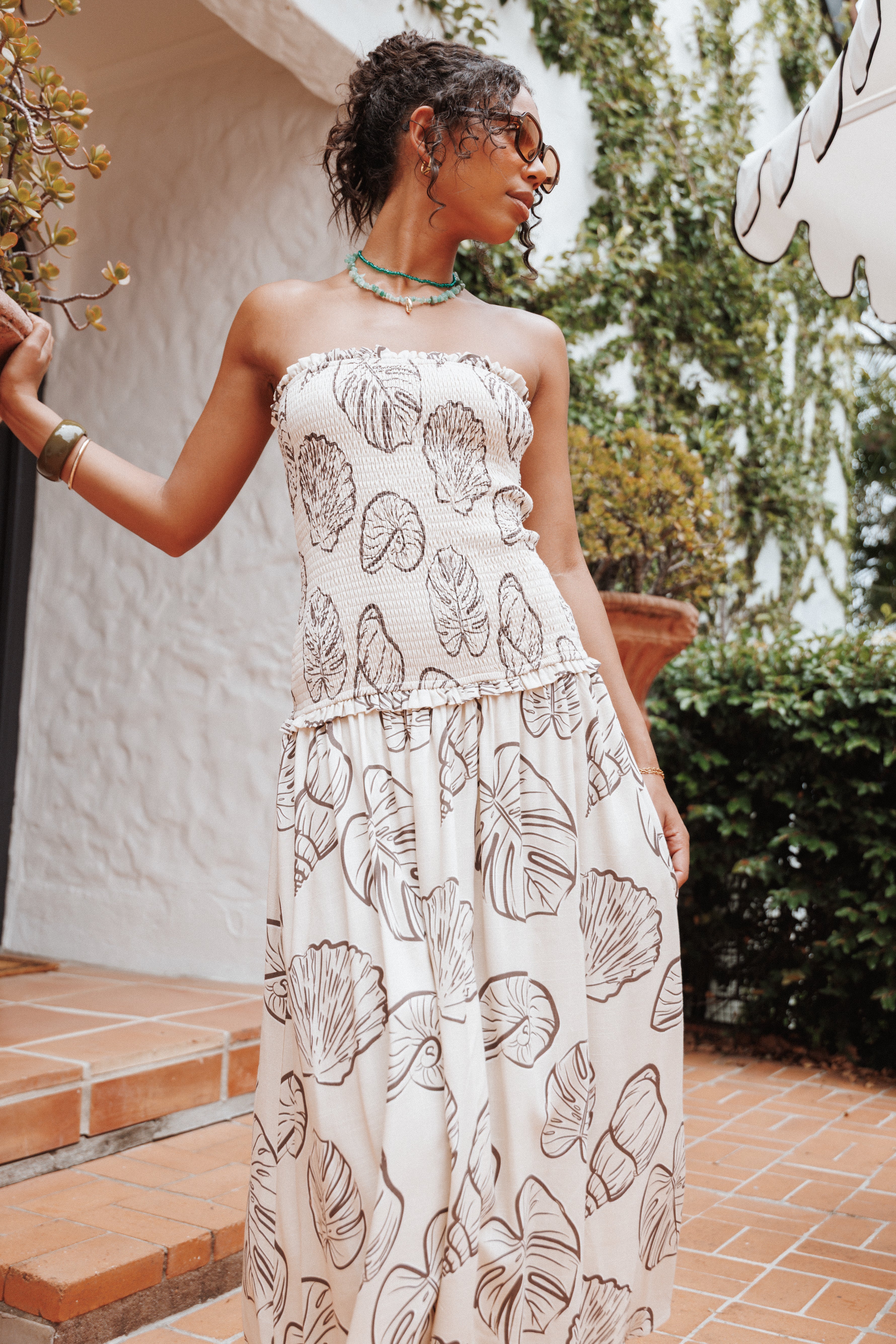 DRESSES Parkway Maxi Dress - Cream Shells