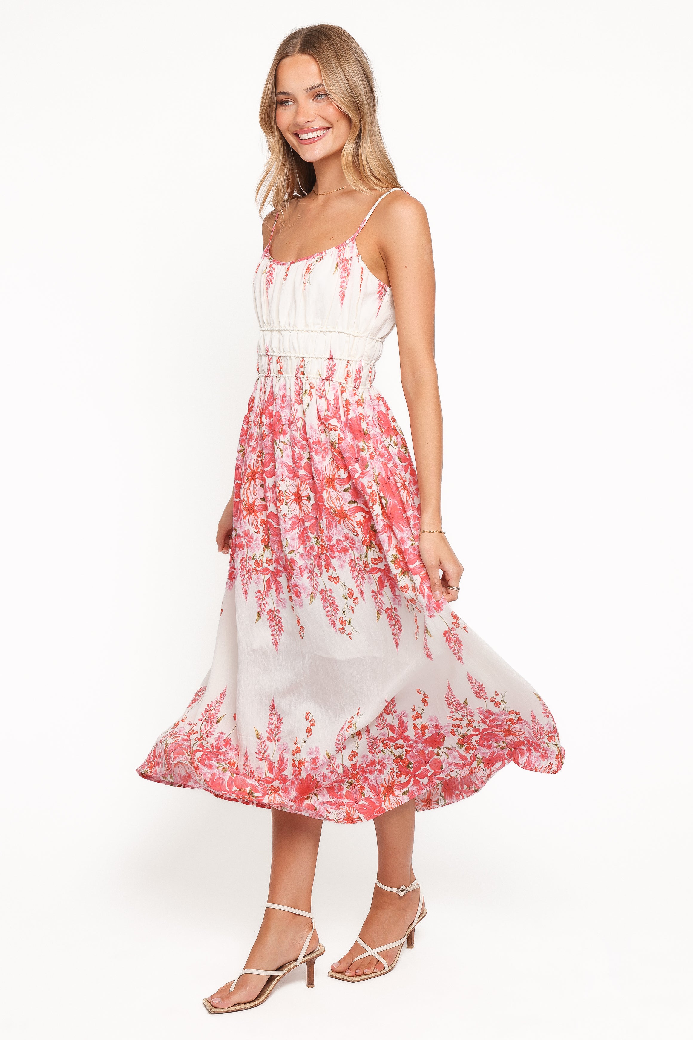 DRESSES Paulina Midi Dress - Red Floral