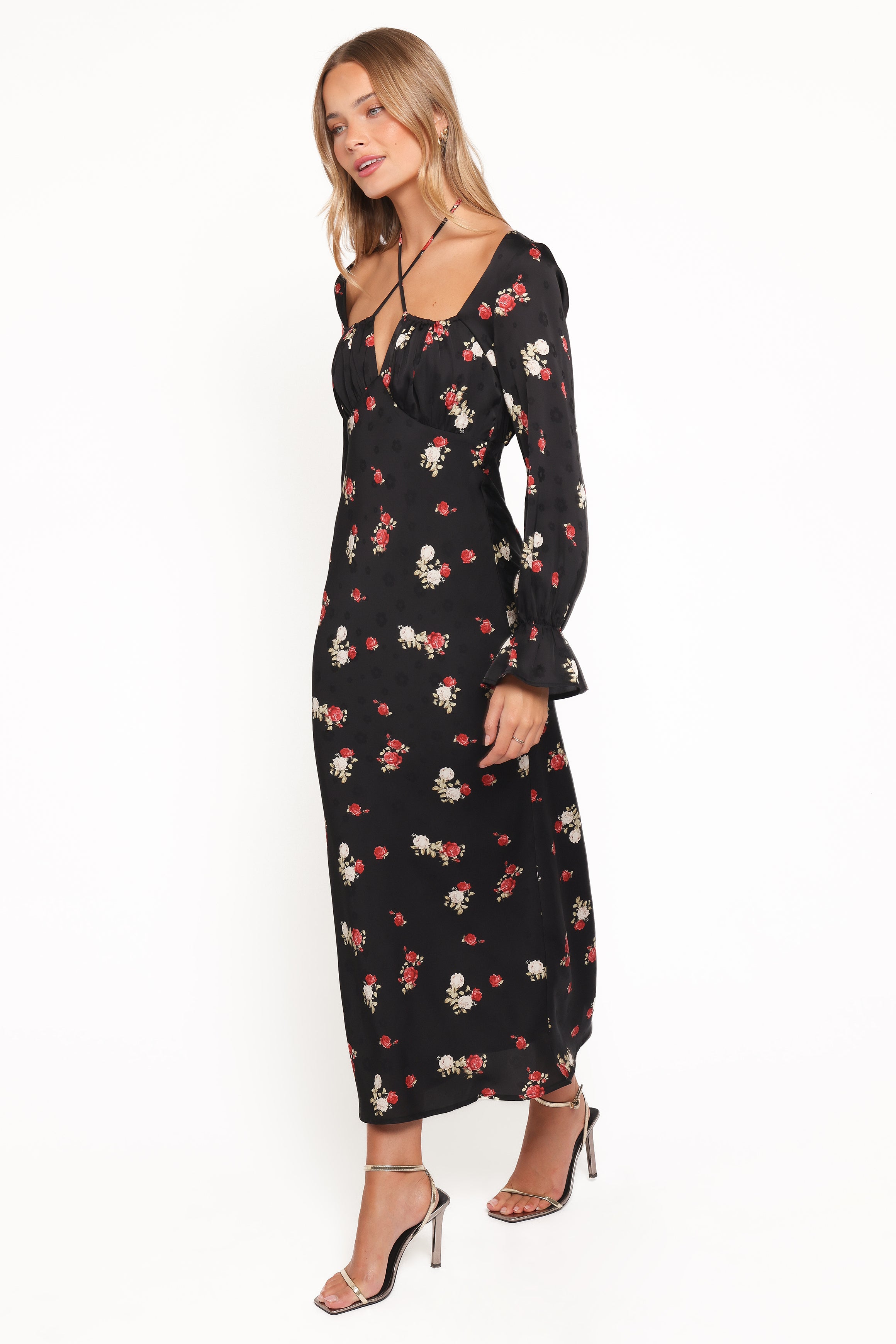 DRESSES Pauline Long Sleeve Maxi Dress - Black Floral