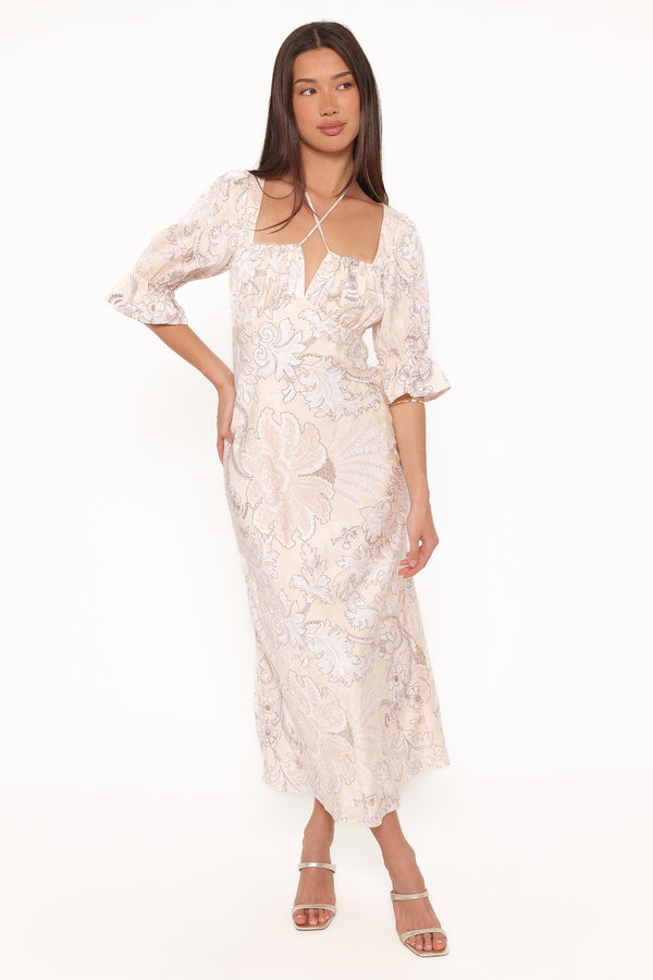 DRESSES Pauline Long Sleeve Maxi Dress - Pastel Paisley