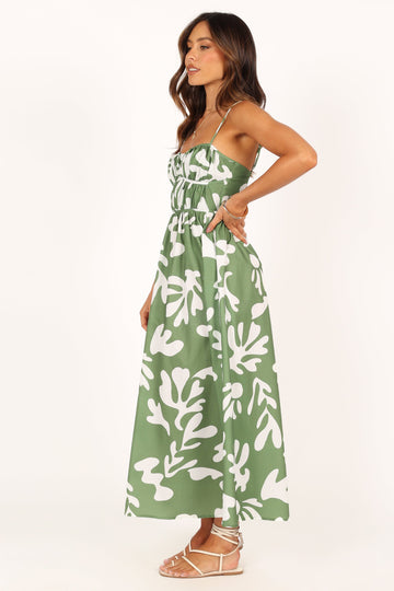 Payton Midi Dress - Khaki - Petal & Pup