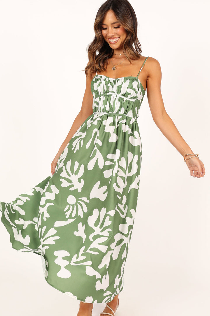 Payton Midi Dress - Khaki - Petal & Pup