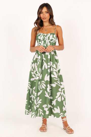 Payton Midi Dress - Khaki - Petal & Pup