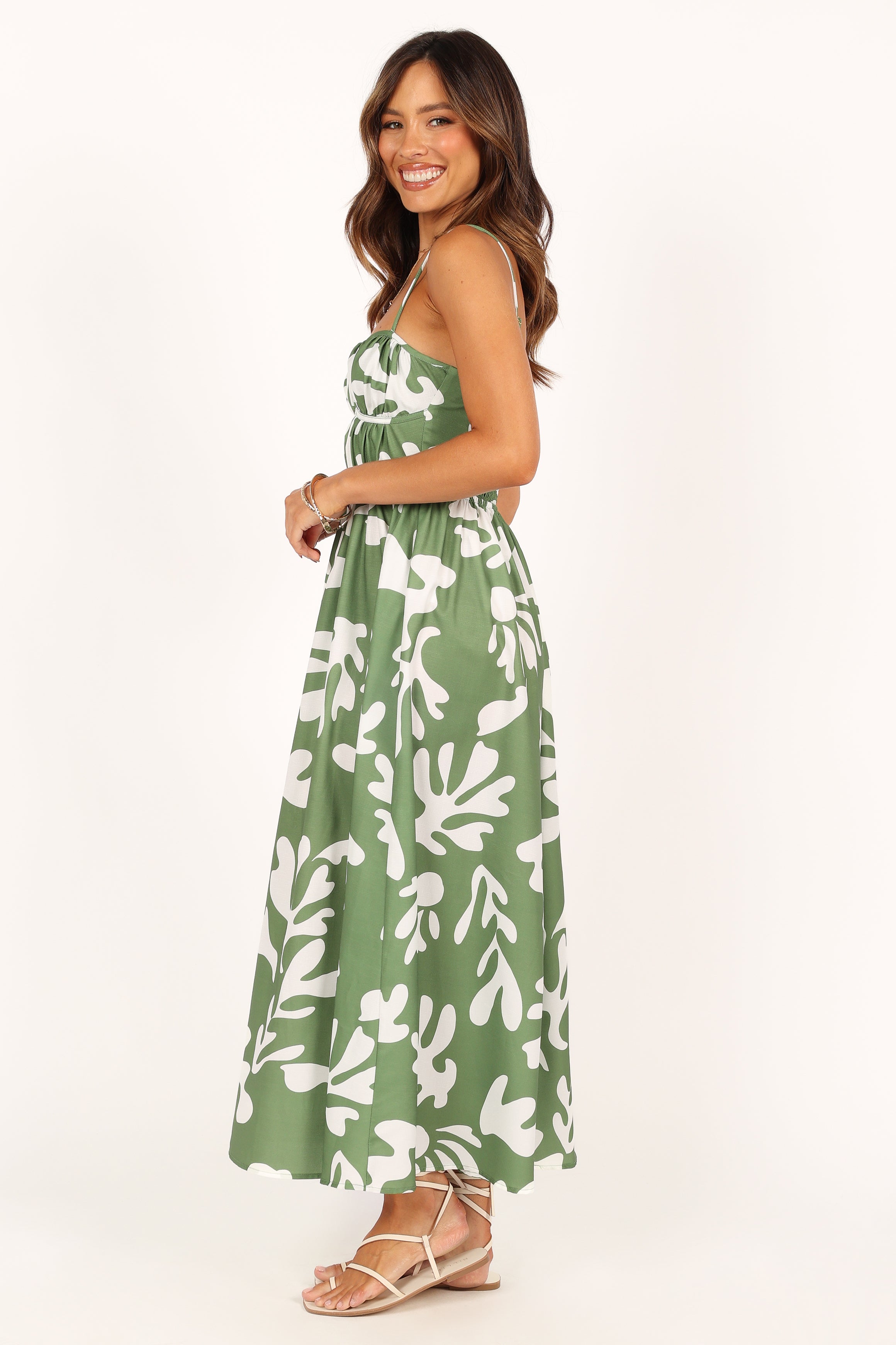 DRESSES @Payton Midi Dress - Khaki