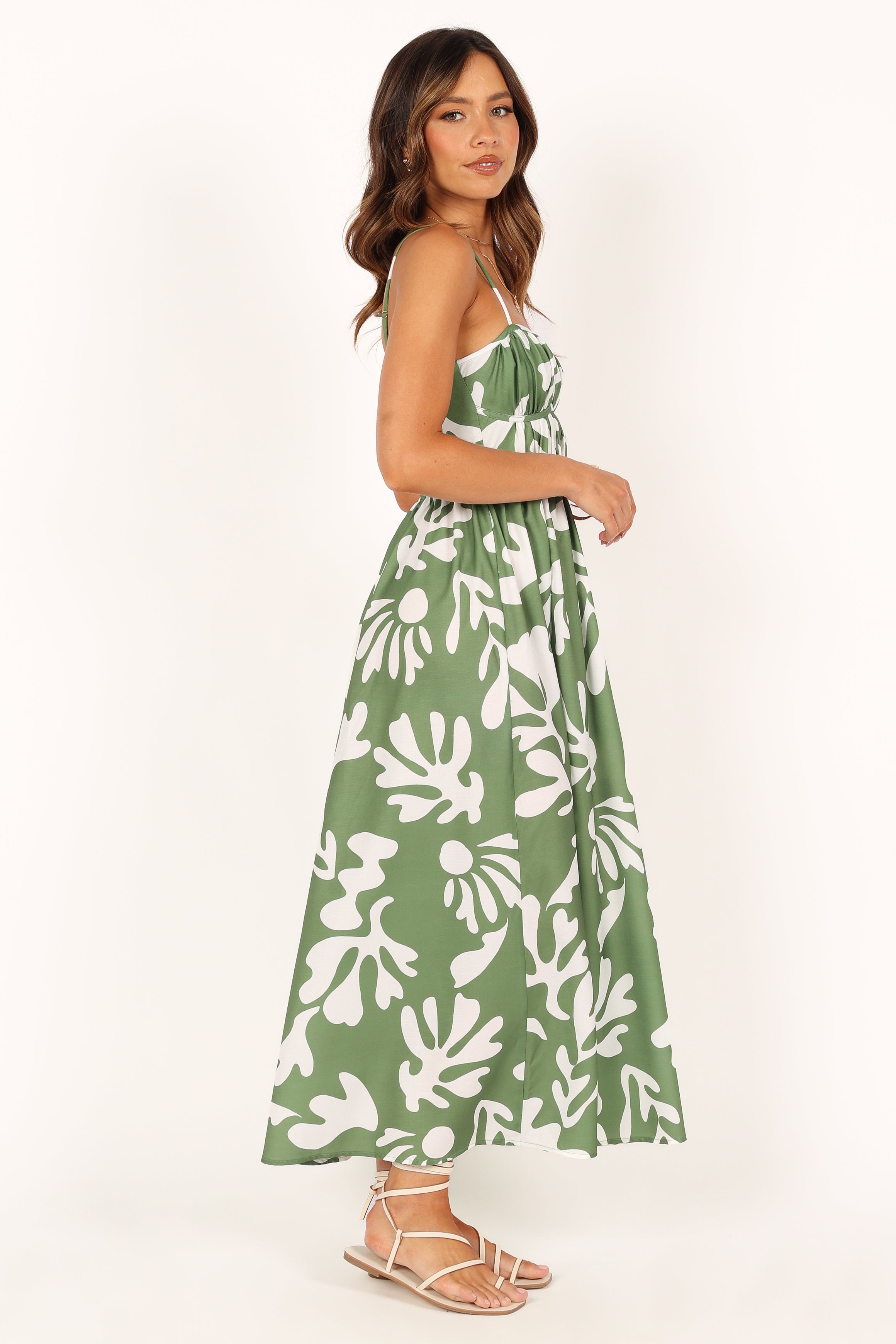 DRESSES @Payton Midi Dress - Khaki