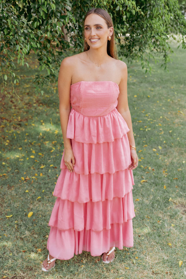 DRESSES Peachester Strapless Maxi Dress - Coral