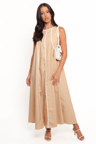 DRESSES Peppa Maxi Dress - Beige/White