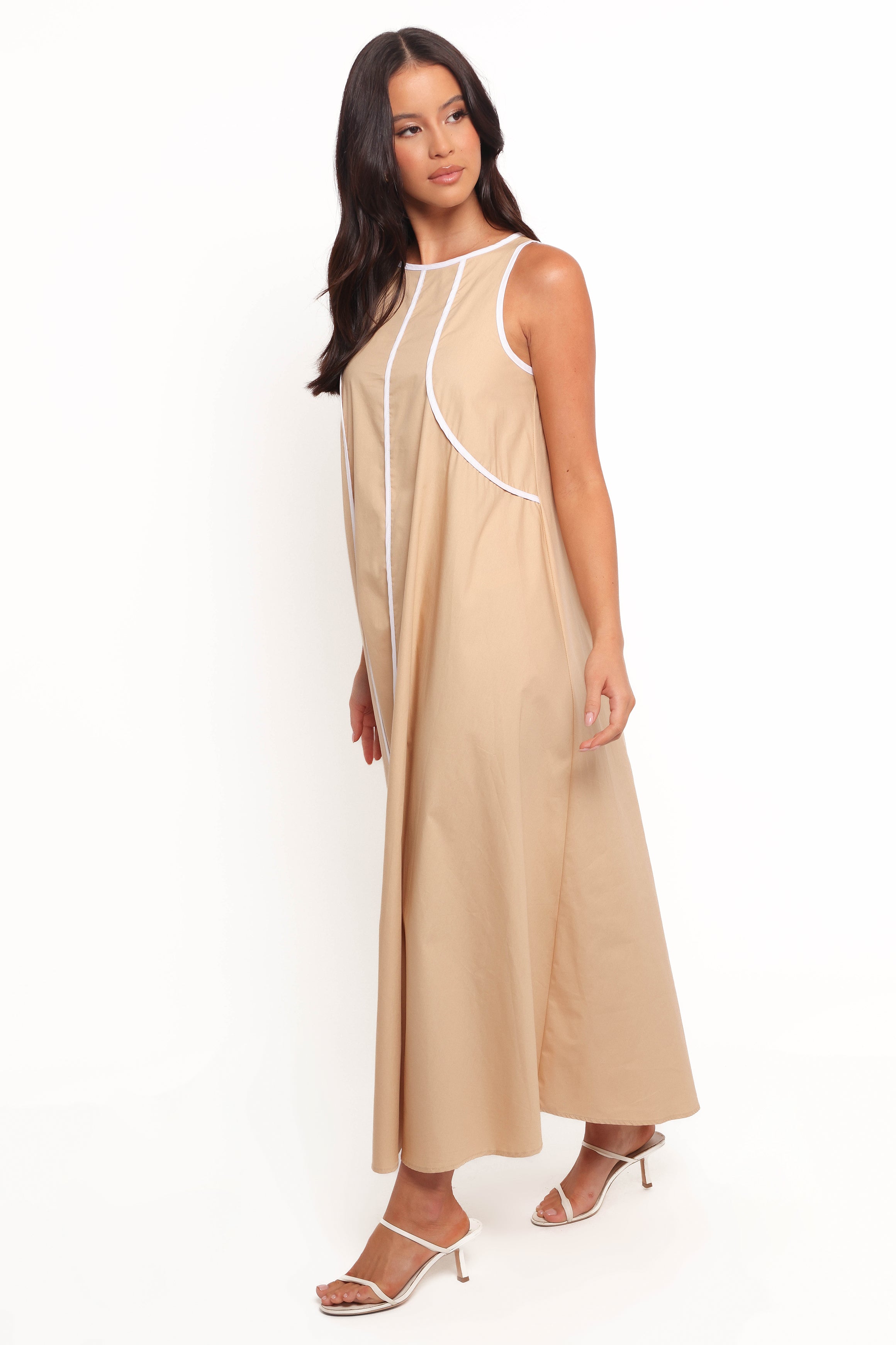 DRESSES Peppa Maxi Dress - Beige/White