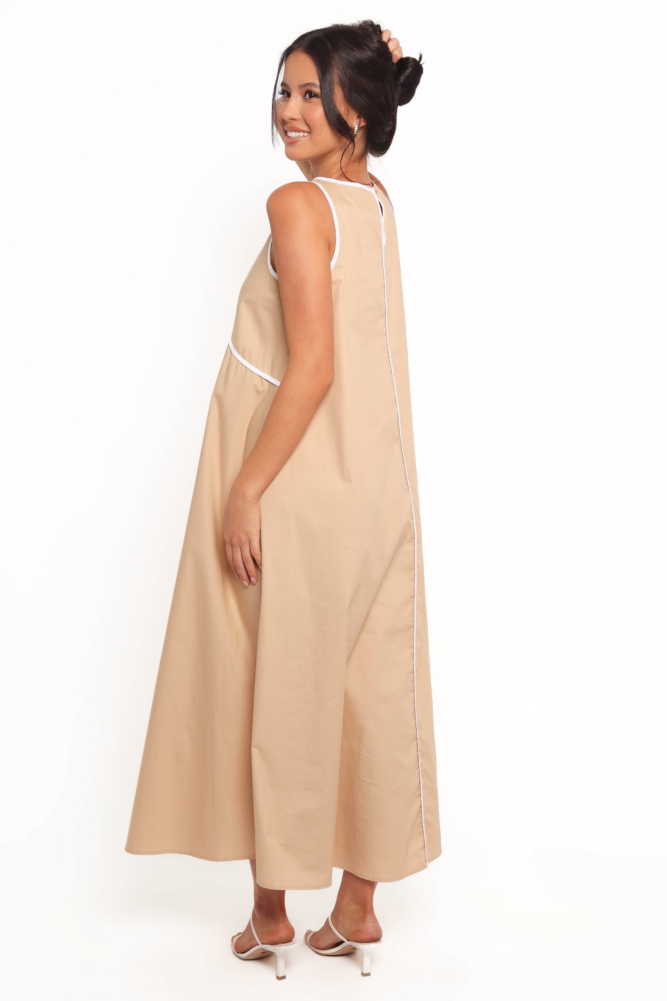 DRESSES Peppa Maxi Dress - Beige/White