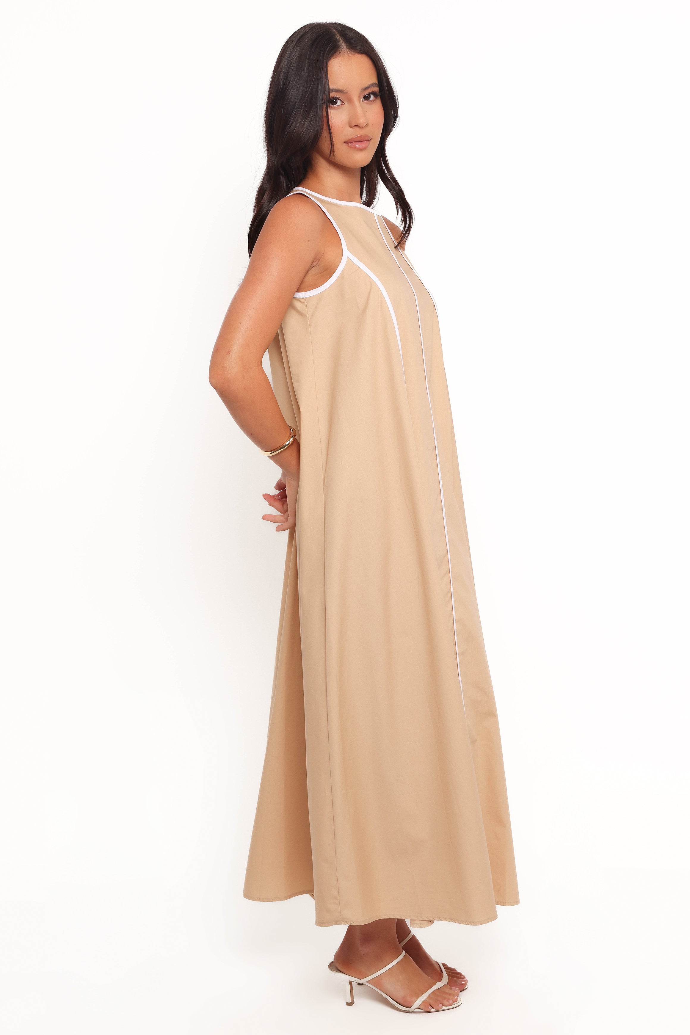 DRESSES Peppa Maxi Dress - Beige/White