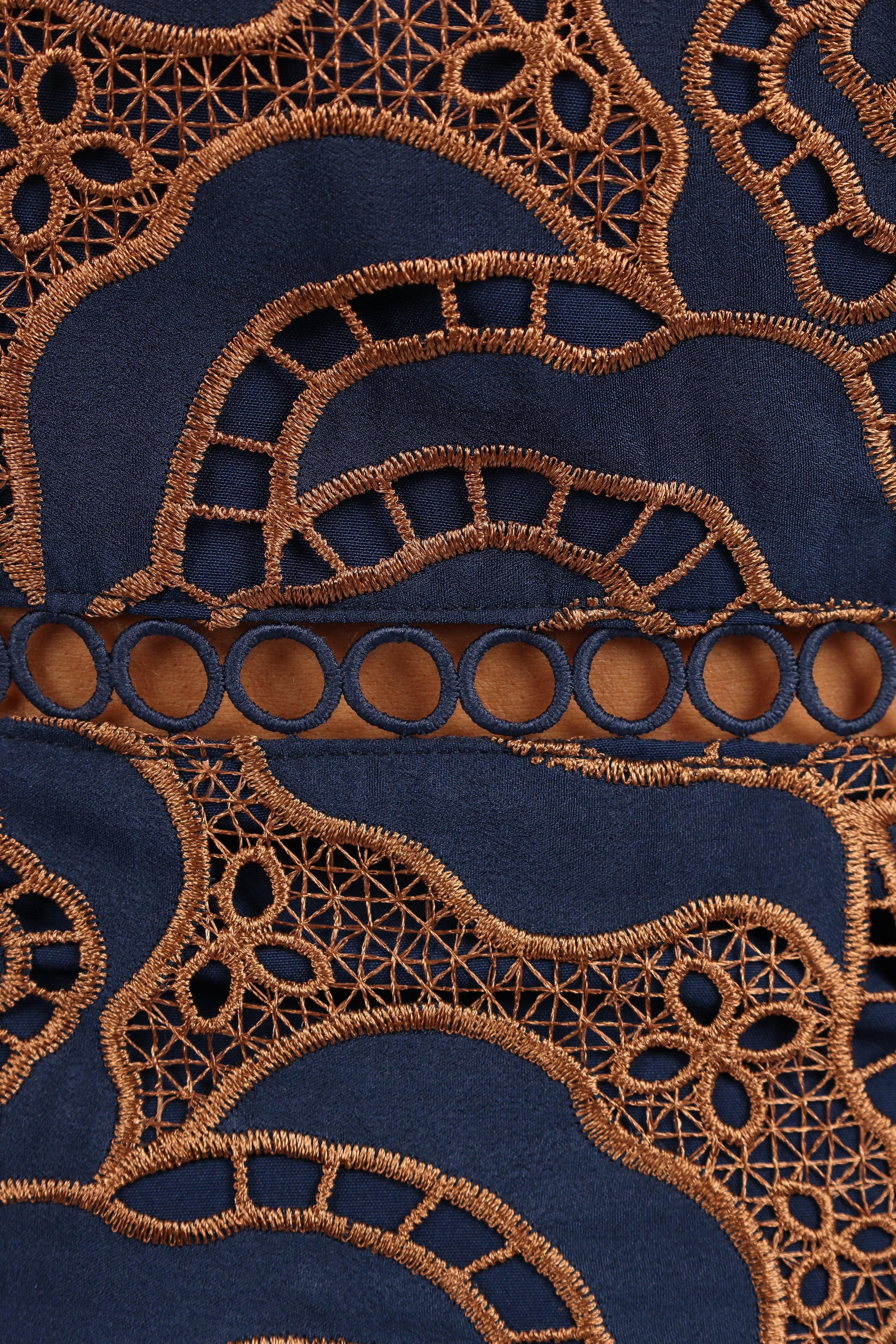 DRESSES Pierre Long Sleeve Lace Maxi Dress - Navy