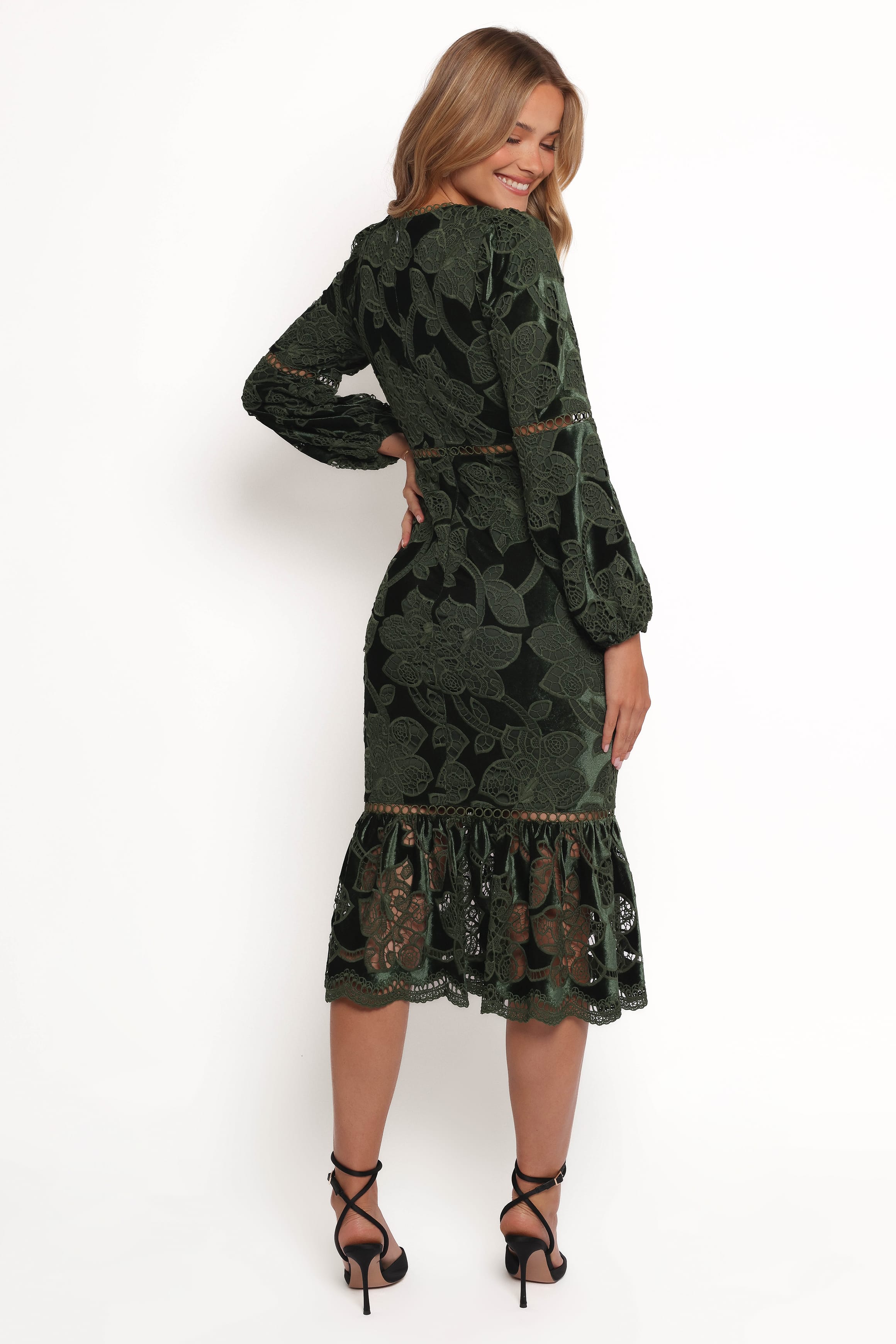 DRESSES Pierre Long Sleeve Maxi Dress - Deep Velvet Green