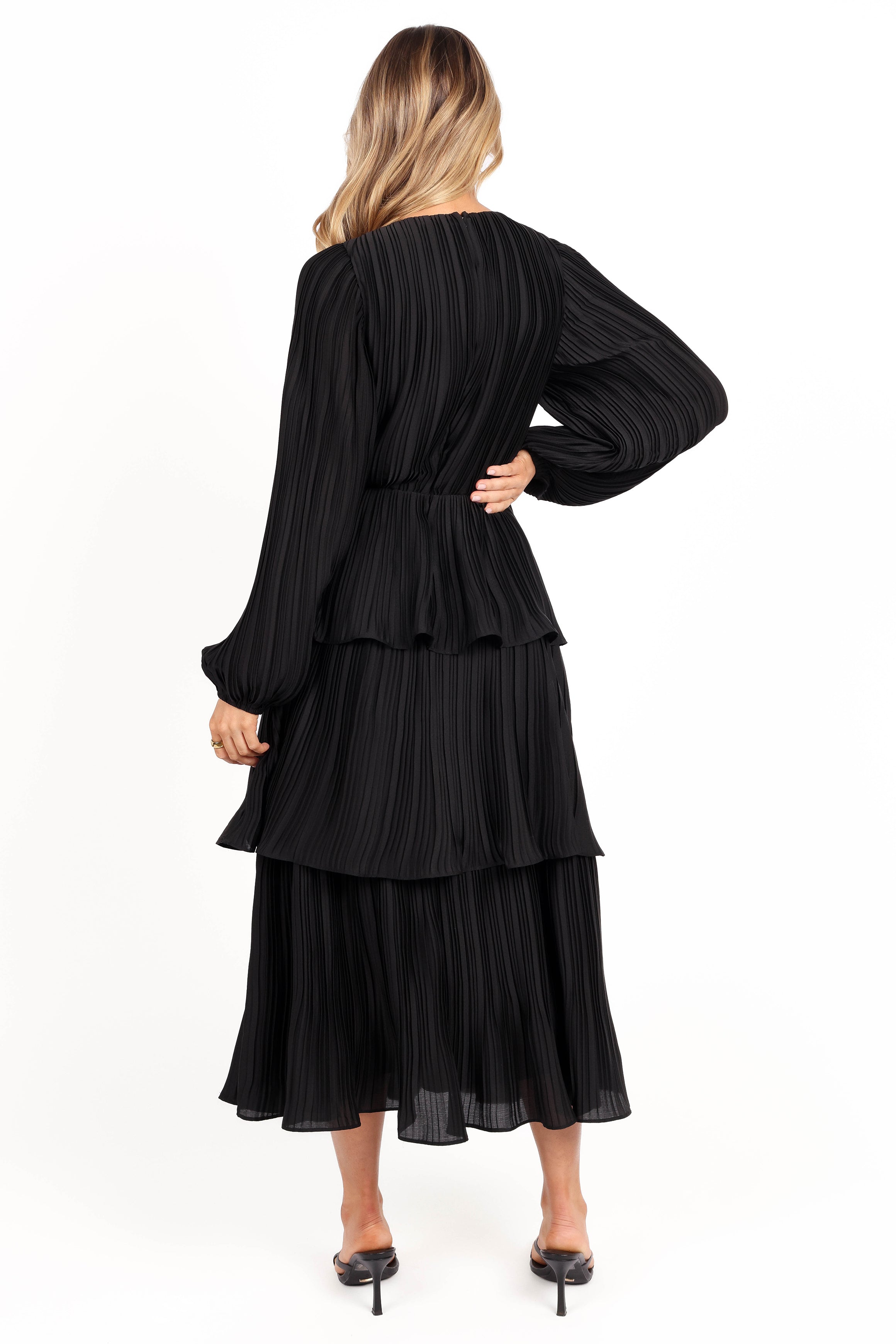 DRESSES Pippa Long Sleeve Midi Dress - Black