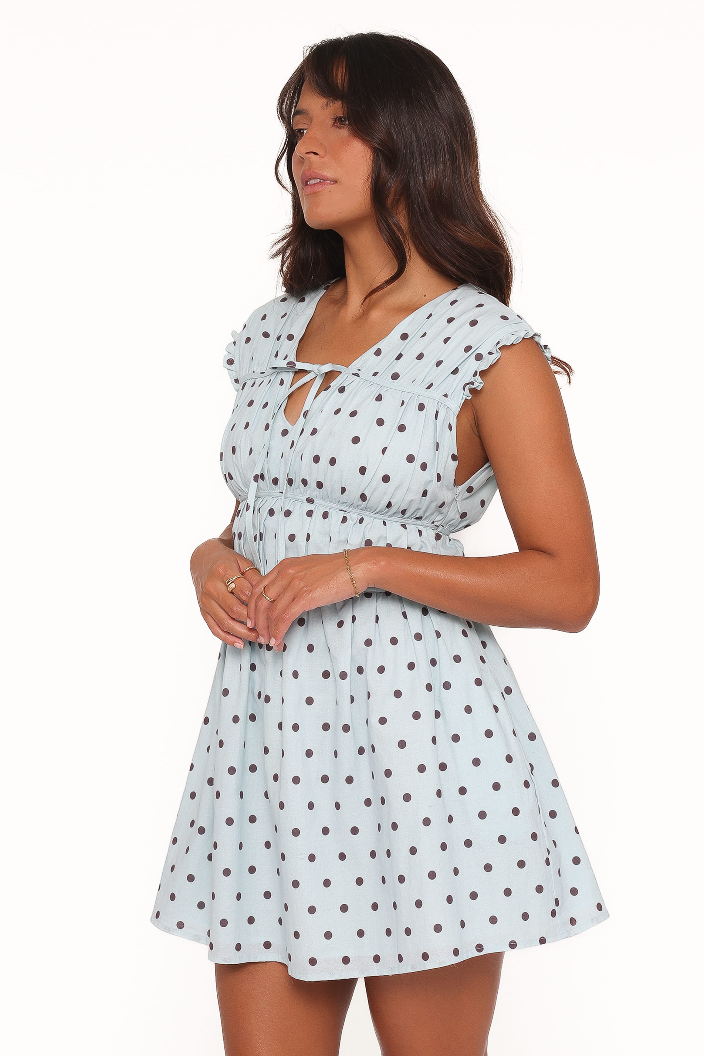 Pipper Mini Dress - Blue Polka Dot | Petal & Pup Pipper Mini Dress - Blue Polka Dot | Petal & Pup