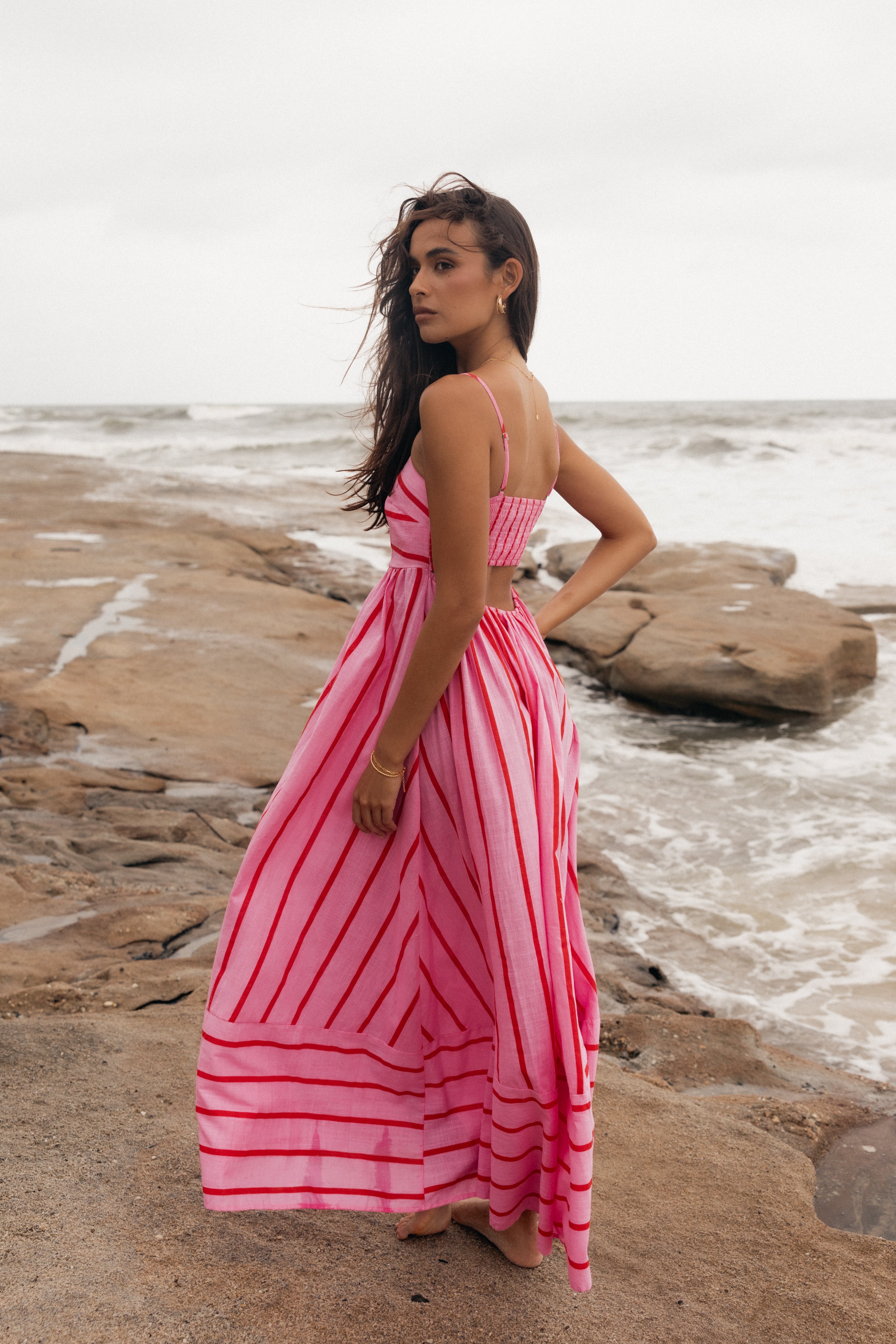 Pixie Maxi Dress - Pink Red | Petal & Pup