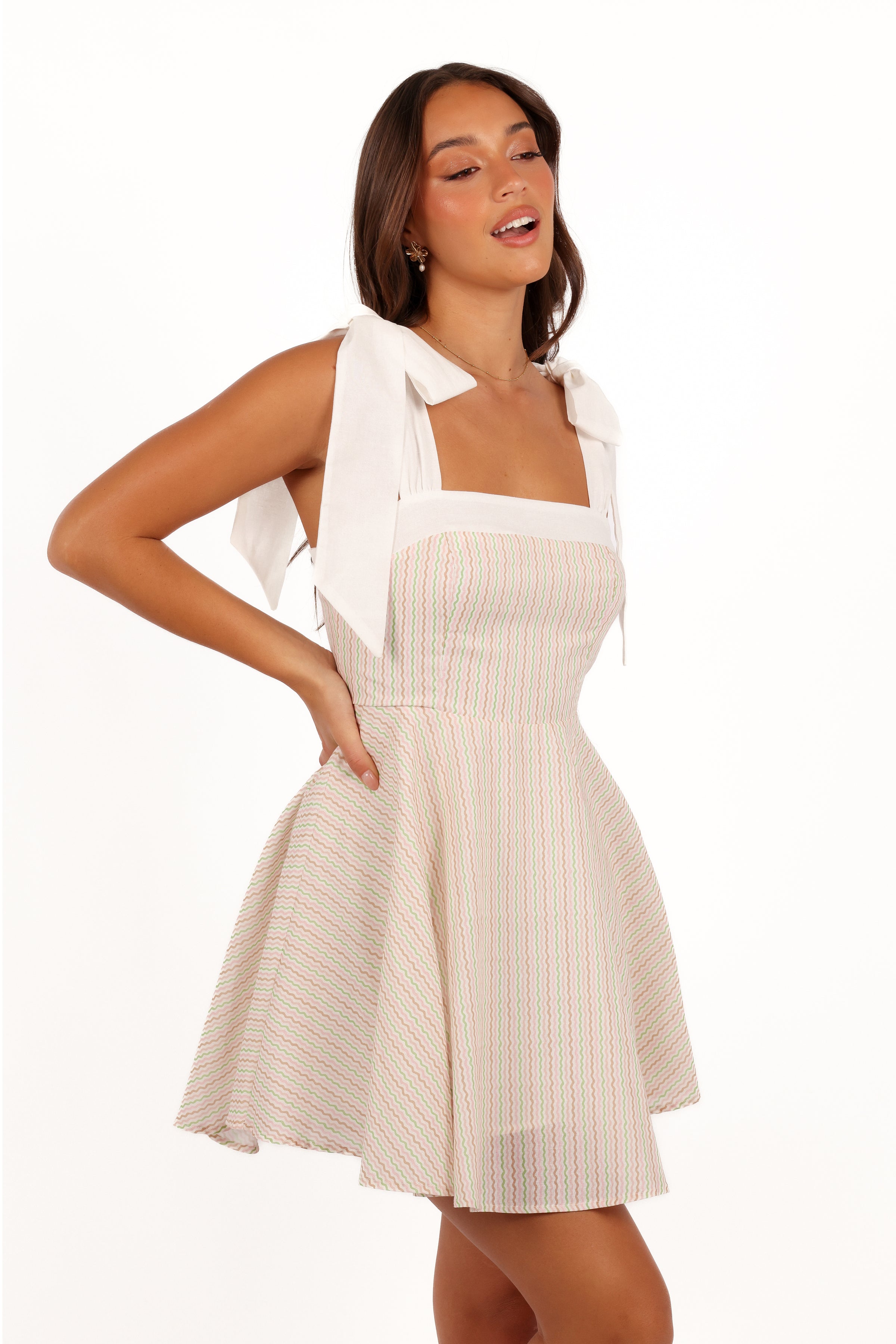 DRESSES Polina Mini Dress - Wave Stripe