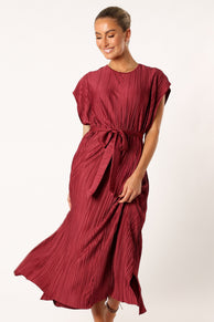 DRESSES @Poppy Midi Dress - Ruby Wine