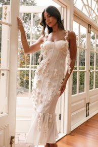 DRESSES Posedly Midi Dress - Cream