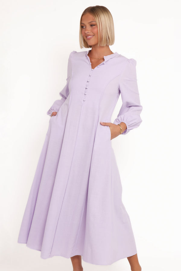 DRESSES Raleigh Long Sleeve Midi Dress - Lavender
