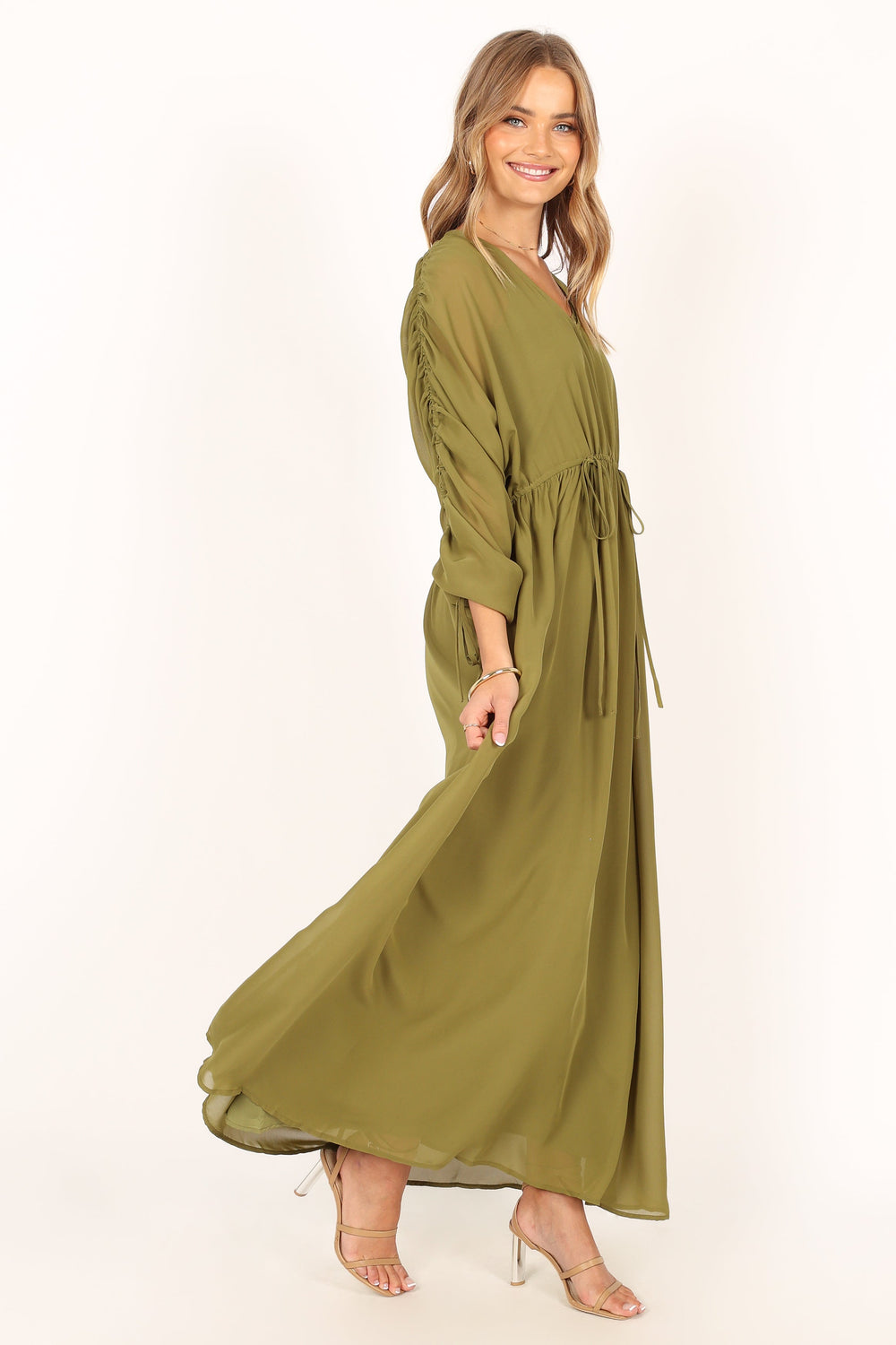DRESSES @Ramona Long Sleeve Maxi Dress - Sage