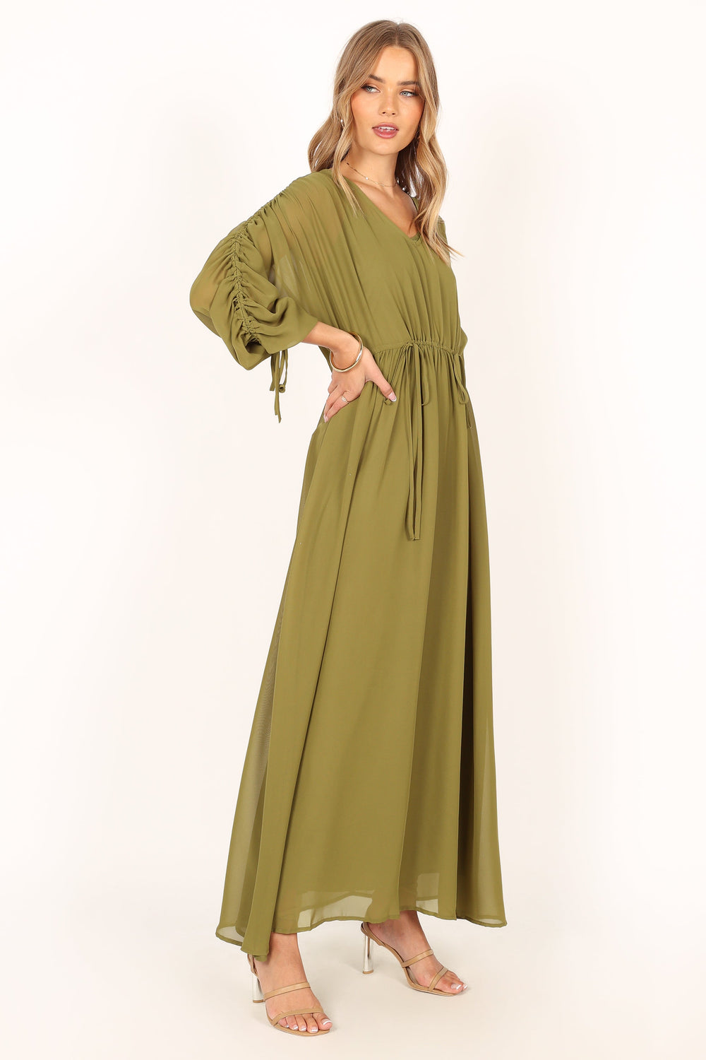 DRESSES @Ramona Long Sleeve Maxi Dress - Sage